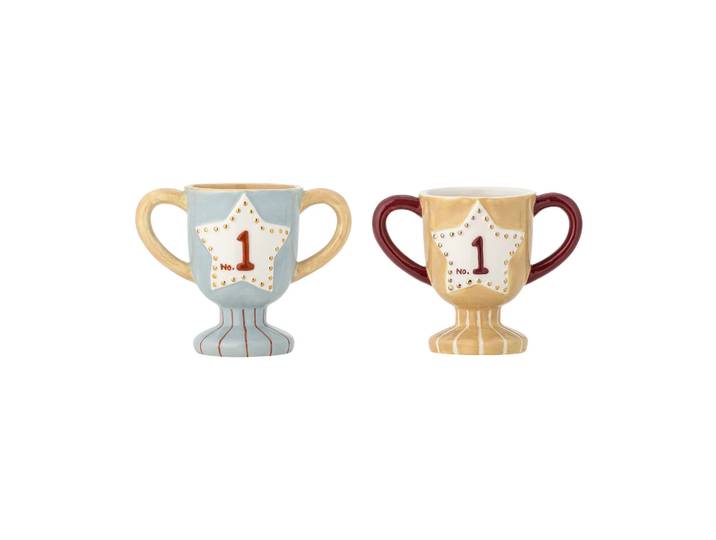 Bloomingville Tasse Trophy, lot de 2 Bleu