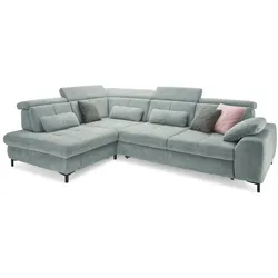 set one by Musterring Ecksofa SO 3400 Stoff Blau Ocean