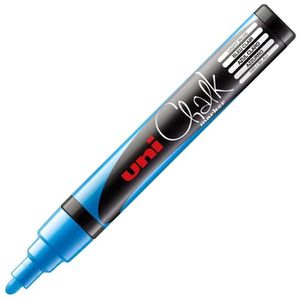uni-ball Kreidestifte chalk PWE-5M, hellblau, Strichbreite 1,8 - 2,5mm, Rundspitze
