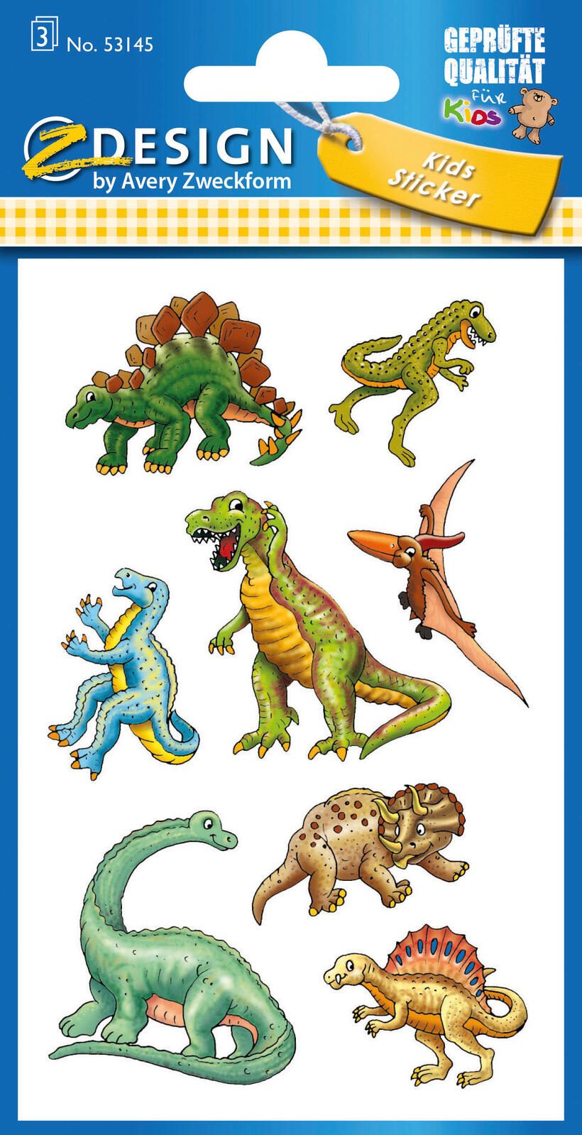 AVERY Zweckform Aufkleber Dinos 53145