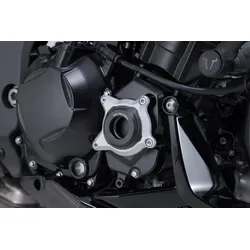 SW-Motech Motorgehäusedeckel-Schutz - Schwarz/Silbern. Kawasaki Z1100 (25-).