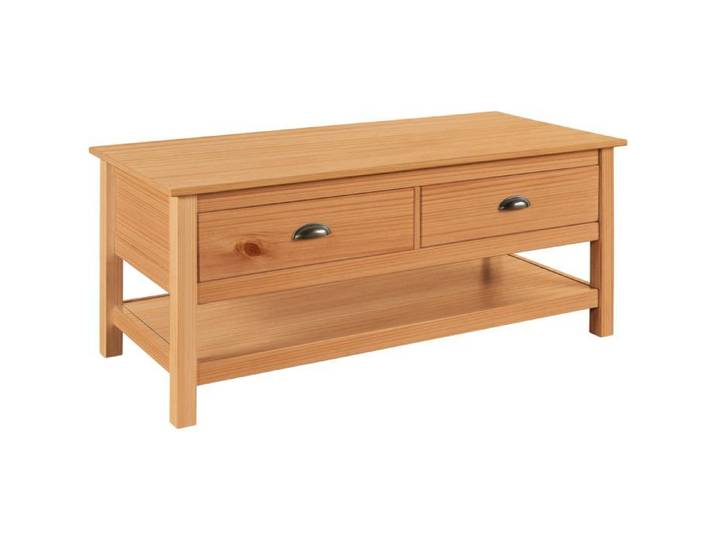 Harry - Table Basse Avec 2 Tiroirs Teintée Blanc