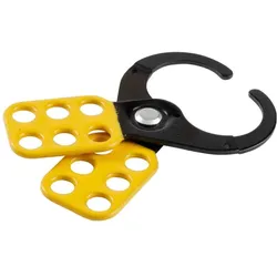Brady, Zubehör Arbeitsschutz, Lockout Verriegelungssysteme (Mehrfach-Schliessbügel), 38 mm, Gelb (12 Stück/Packung) (Bügelgehörschützer Ersatzstöpsel)