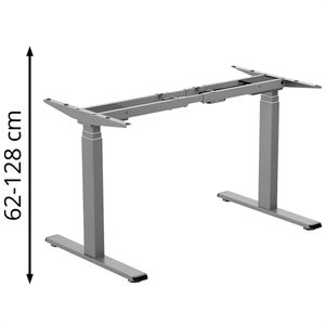 LogiLink Schreibtischgestell EO0051G, grau, 3 Memoryspeicher, elektrisch höhenverstellbar, (B/T) 110-220 x 70-100 cm