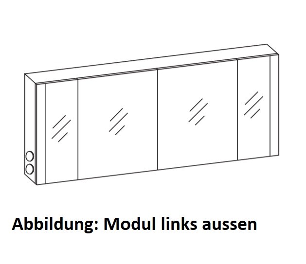 Artiqua LED-Spiegelschrank, Stahlgrau, 071-SET-2-17-ZU-88 071-SET-2-17-ZU-88