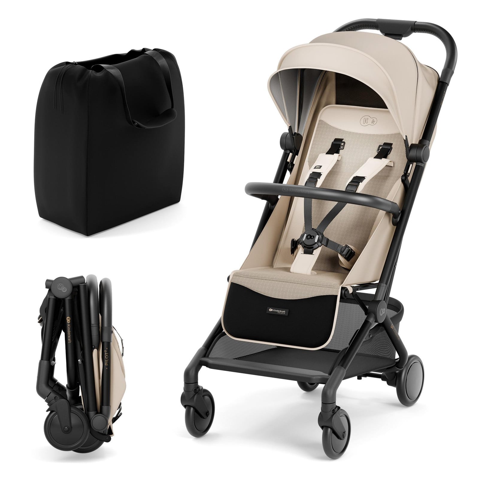 Kinderkraft PILOT 2 ultralichte kinderwagen, beige
