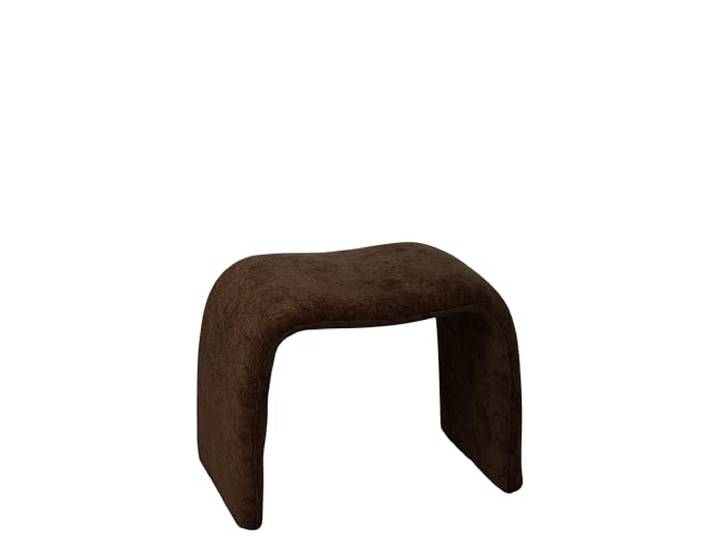 J-Line HOCKER N Shape Textil DUNKEL BRAUN