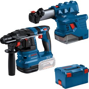 Bosch Bohrhammer GBH 18V-22 Professional, SDS+, 18V, mit Staubabsaugung, Schlagkraft 1,9 Joule