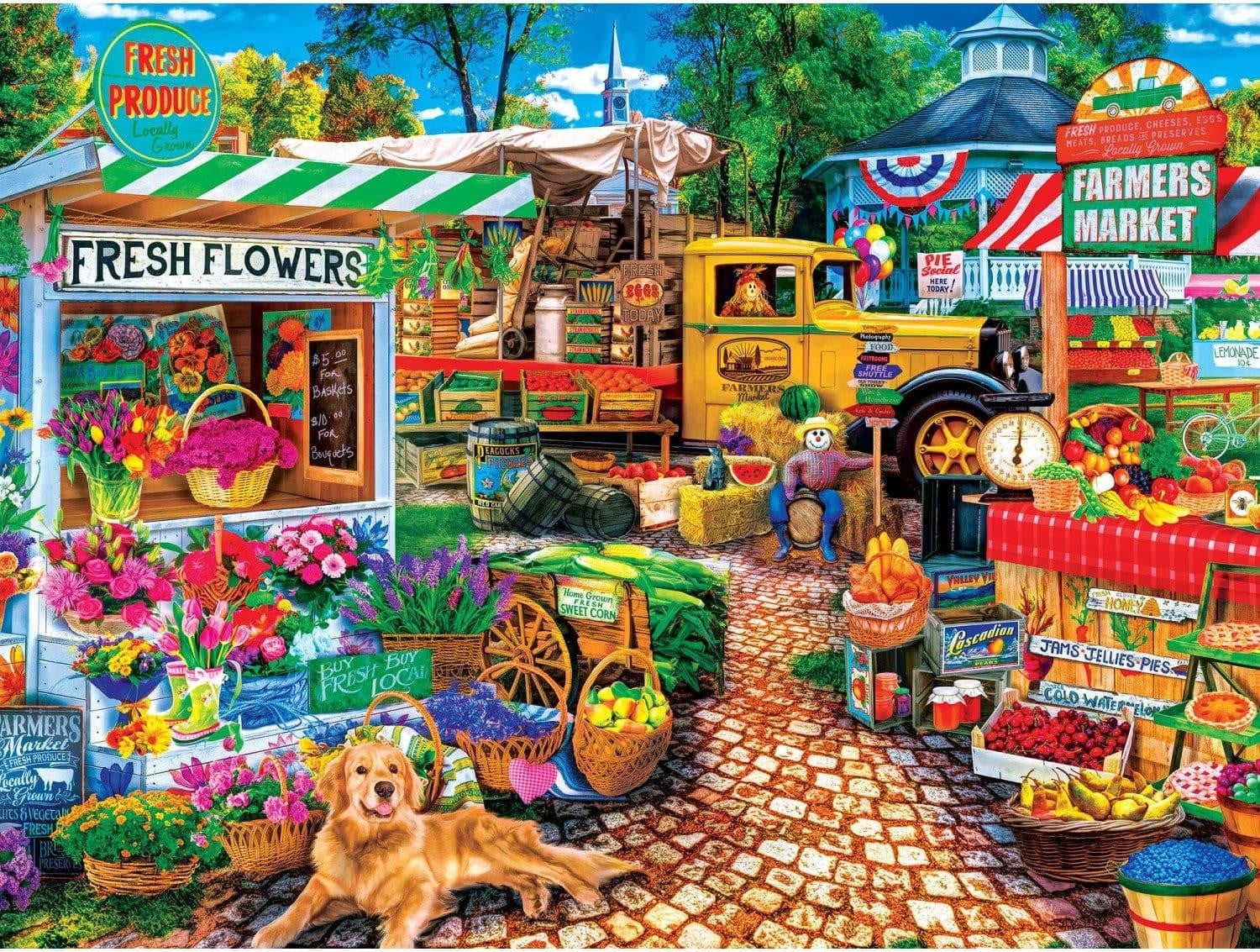 Master Pieces Puzzel Boerenmarkt op het Plein 750 stukjes