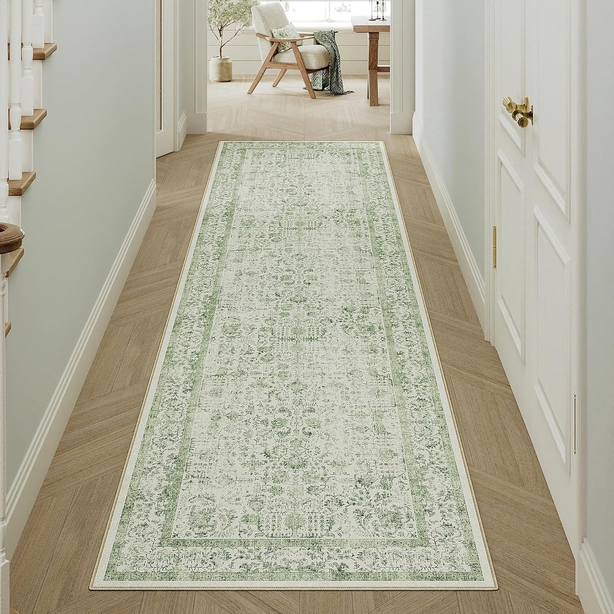 Retro Hardlooptapijt voor Gang en Woonkamer - Ethnic Design - Polypropyleen