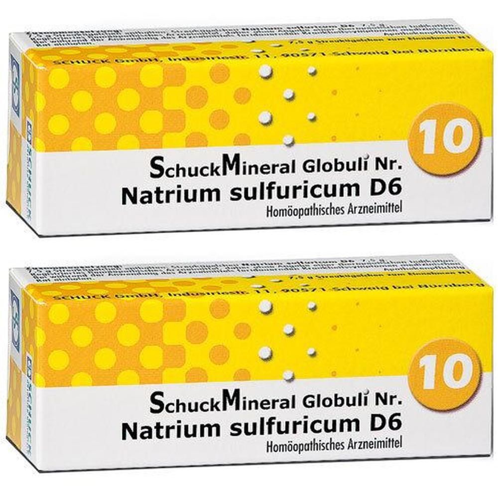 Schuckmineral Globuli 10 Natrium sulfuricum D6 2x 2x7,5 g