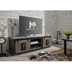 TV-Board Mango 160x45x50 grau lackiert RAILWAY #201
