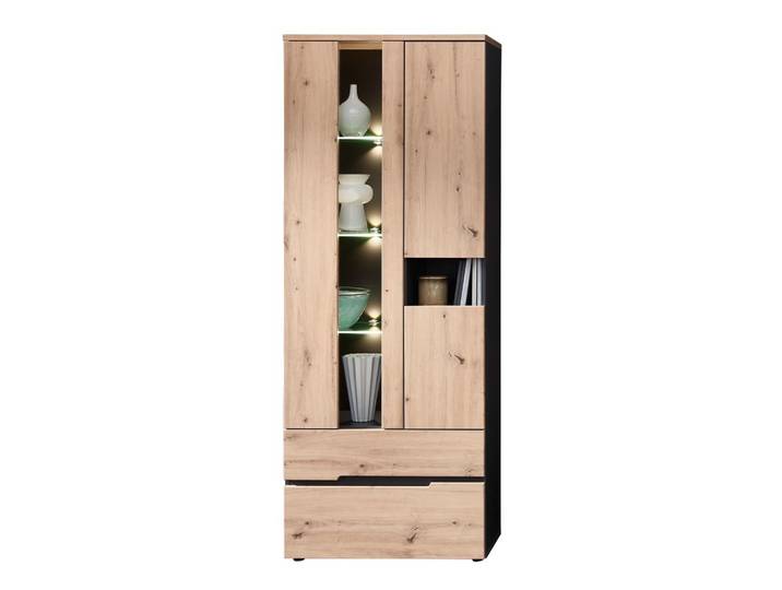Vitrine MEMPHIS Artisan Eiche Graphit Nachbildung