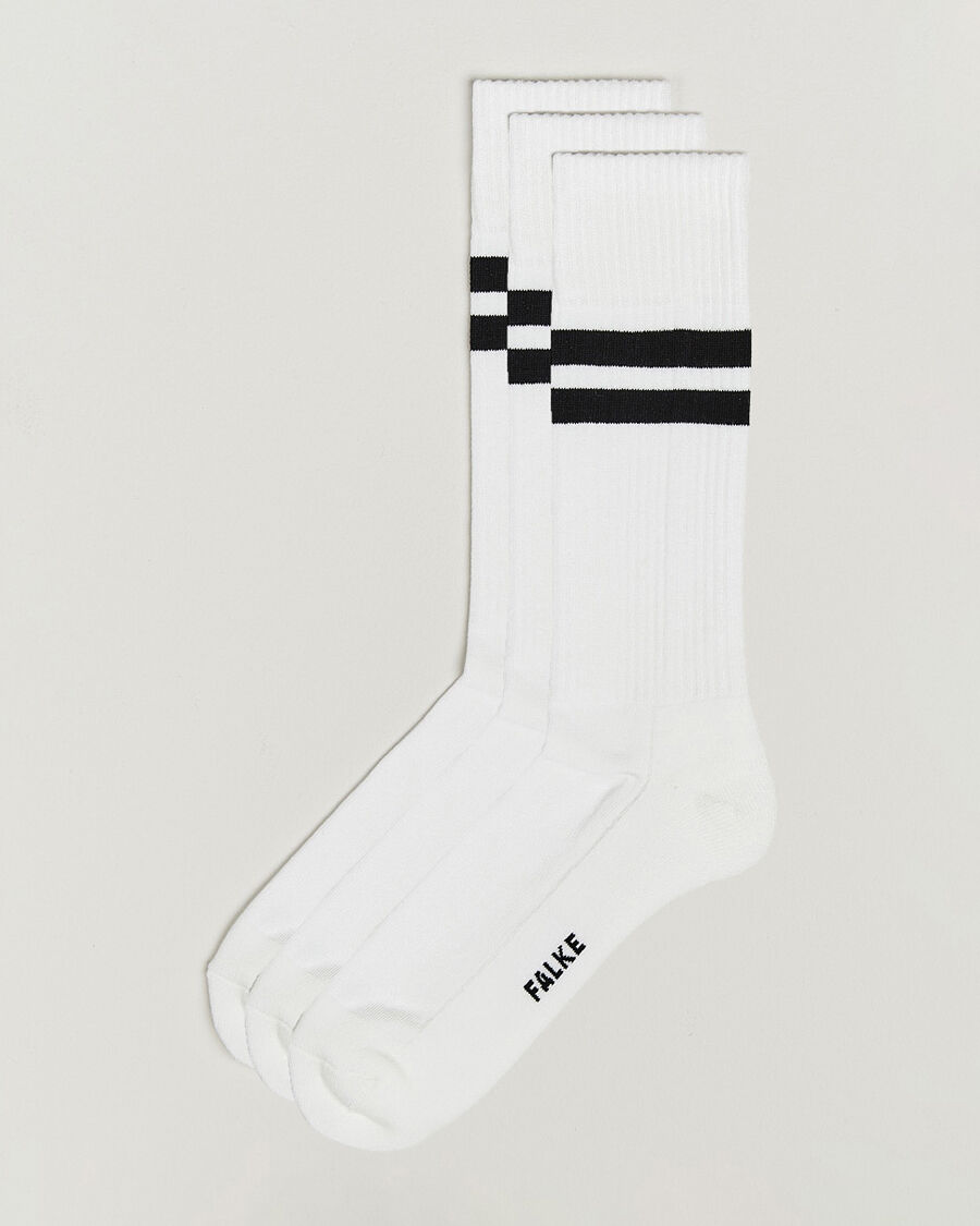 Falke 3-pack Dynamic Tennis Socks White/Black men One size Hvid