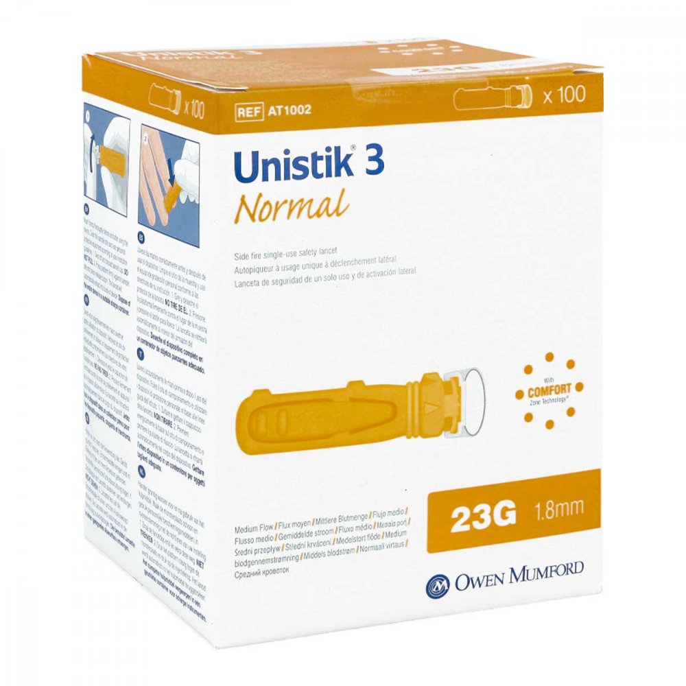 OWEN MUMFORD GmbH Unistik 3 Normal 1,8mm Eindr.tiefe Stechhilfe 03802409