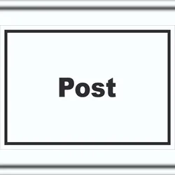 HB-Druck Post Schild mit Text Annahme Brief Paket waagerecht A5 Rückseite selbstklebend