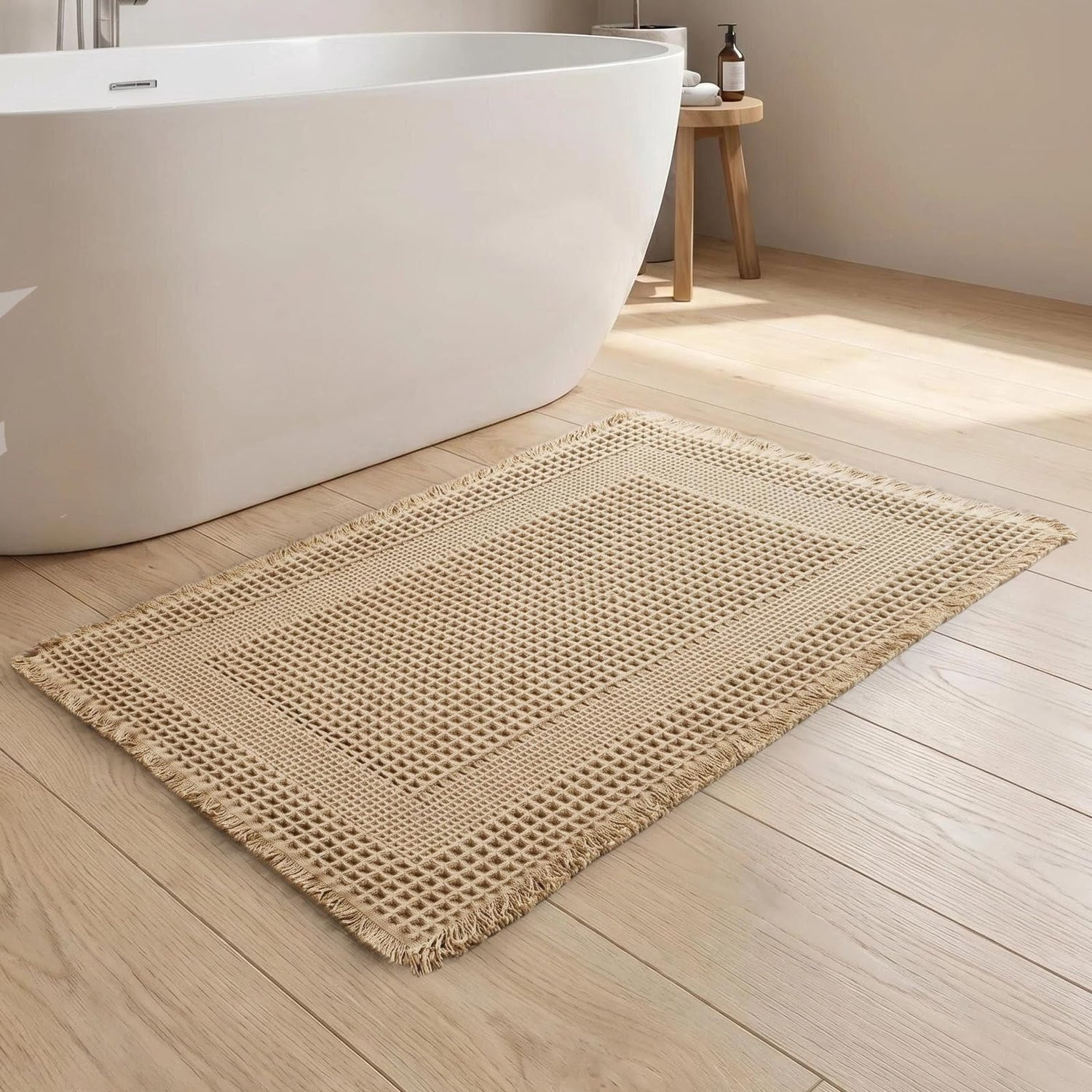 Luxento Badmat antislip bruin 51 x 81 cm