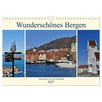 Wunderschönes Bergen. Norwegens Tor zum Fjordland (Wandkalender 2027 DIN A4 quer), CALVENDO Monatskalender