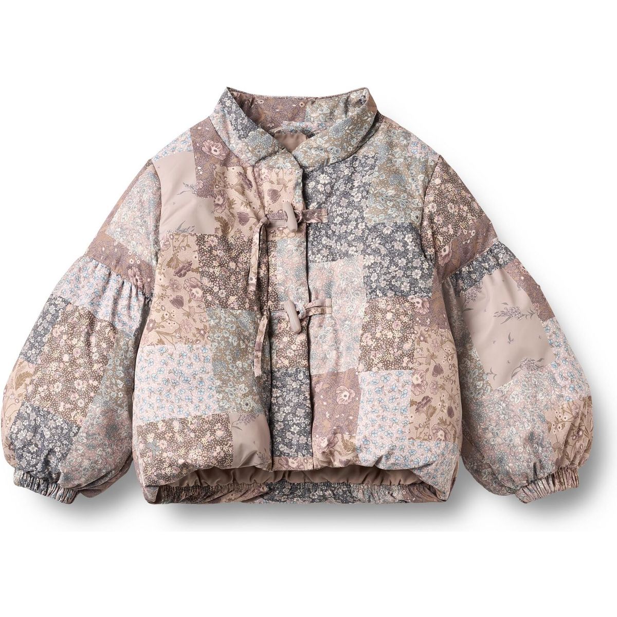 Wheat Puffer Jacket Zallie patchwork flowers (9618) 116 7208-913R GRS-9618-116/6y