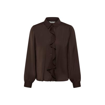 Langarmhemd B.YOUNG "Damen Langarm BYIGOMI", Damen, Gr. 36, N-Gr, braun (java), Hemden