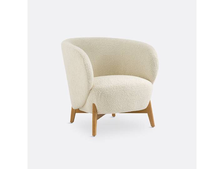 LA REDOUTE Fauteuil bouclette LANCY Beige Ecru