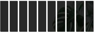 Uplift Picks Modern 3D Mirror Wall Strips Self Adhesive Decorative TV Background Trim Set black 5x20cm