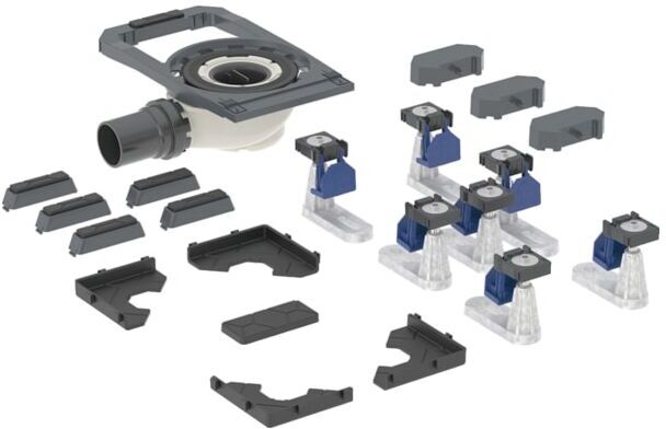 Geberit Duofix Duschwannenablauf 551552001 mit 7 Füßen, Sperrwasserhöhe 50mm