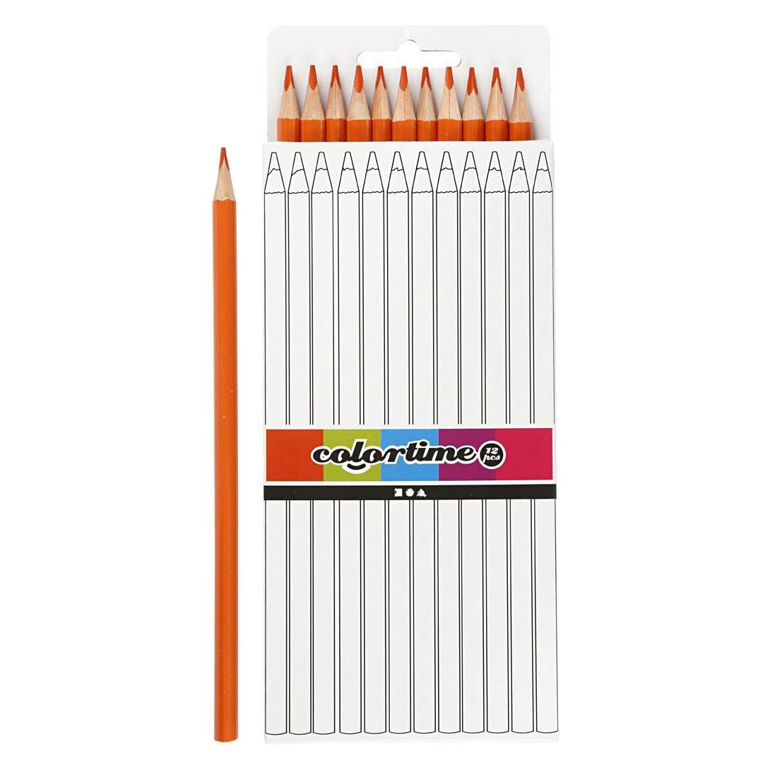 Creativ Company Driehoekige Kleurpotloden - Oranje, 12st. (12x) (5712854057394)