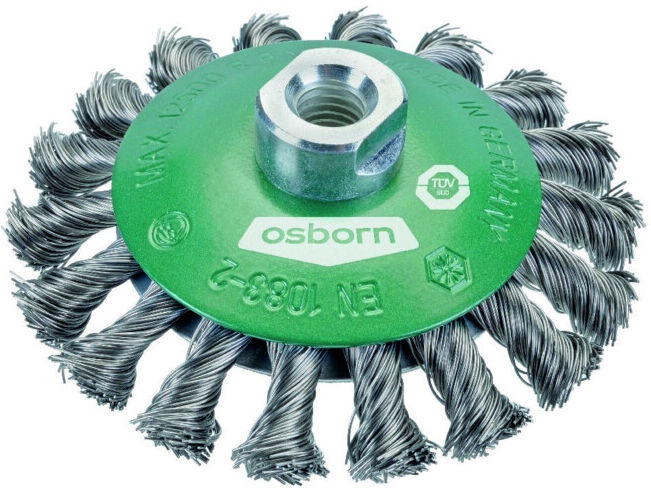 Osborn Brosse conique inox M14 100x0,35mm torsadée (0002622331)