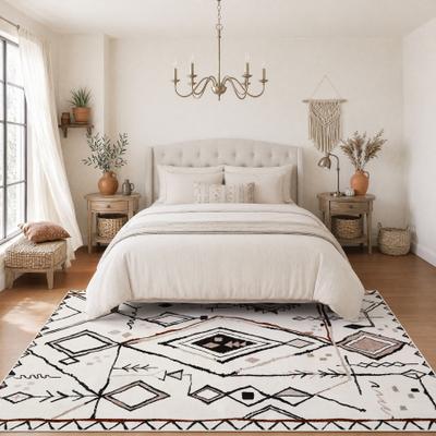 Bluebell Vintage Boho Moroccan Area Rug, Washable Non-Slip Farmhouse Carpet