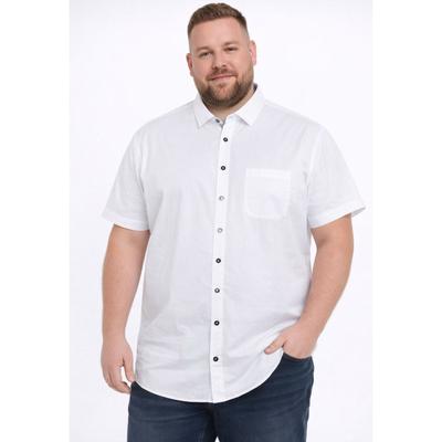 Kurzarmhemd MAN'S WORLD PLUS "Große Größen", Herren, Gr. 45/46, N-Gr, weiß, Web, Obermaterial: 55% Baumwolle, 45% Polyester, unifarben, bequem normal, Hemden, Kurzarm, für verschiedene Anlässe, aus Baumwolle und Polyester