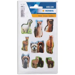 Herma Sticker DECOR Tiere Alpakas 3 Bl