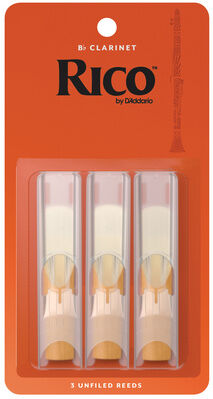 DAddario Woodwinds Rico Bb Clarinet 3.5 3-Pack