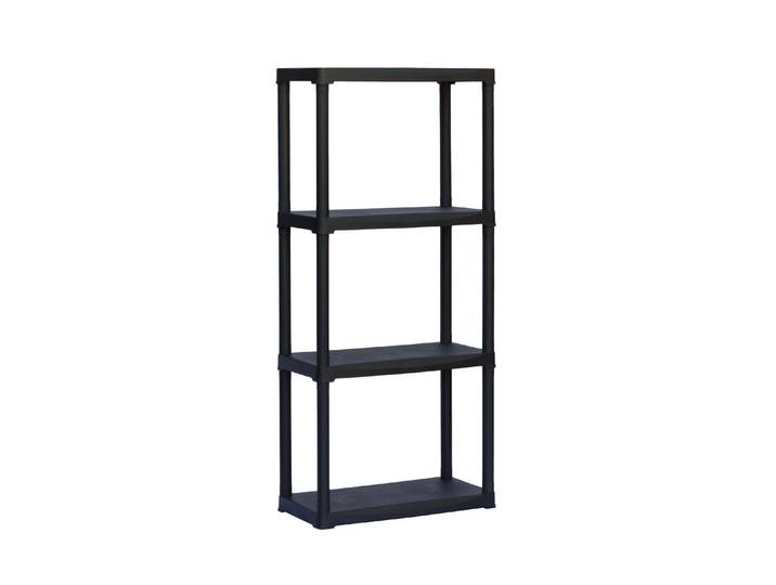 Regal ArtPlast Regal T60/4 , schwarz, B:60cm H:133cm T:30cm, Kunststoff, Regale, Regal
