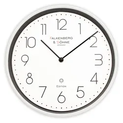 digi-tech GmbH Design Funkwanduhr 30 cm lautlos Japanisches Quarzuhwerk Mineral Glas 4-MV2622-1