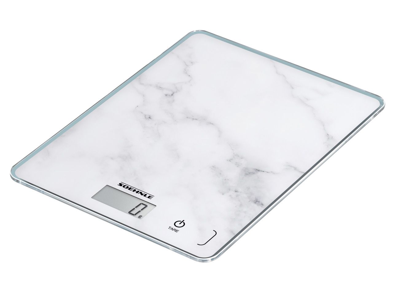 Soehnle 61516 Page Compact 300 Elektronische Küchenwaage bis 5 kg Genauigkeit 1 g (Marmorfarbe)