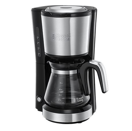 Russell Hobbs 24210-56 Compact Home 5 Tassen Filterkaffeemaschine 0,6 l (Schwarz, Edelstahl)