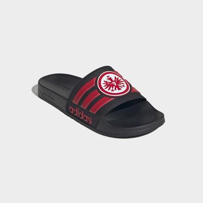 Badesandale ADIDAS SPORTSWEAR "ADILETTE SHOWER FRANKFURT BADESCHLAPPEN", Damen, Gr. 42, rot (core schwarz, sge rot, sge rot), Synthetik, Schuhe, Badelatschen