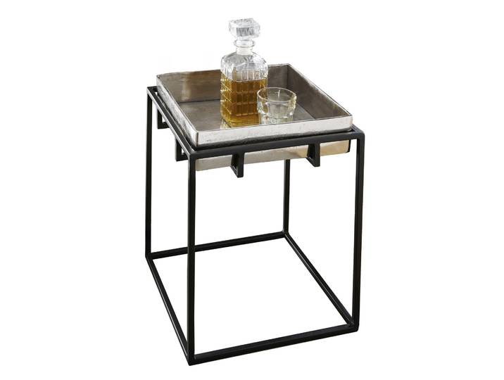 Beistelltisch Kandol - quadratisch 39cm Silber