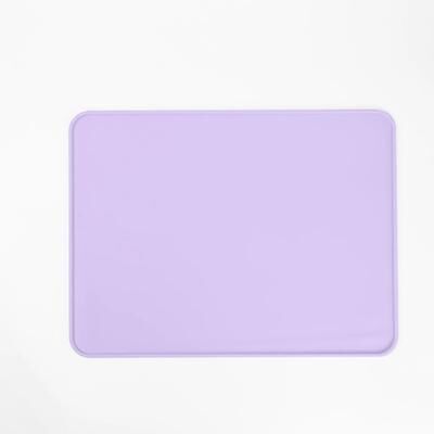Uplift Picks Silicone Pet Feeding Mat Waterproof Non Slip Food Bowl Placemat For Cats And Dogs lilac