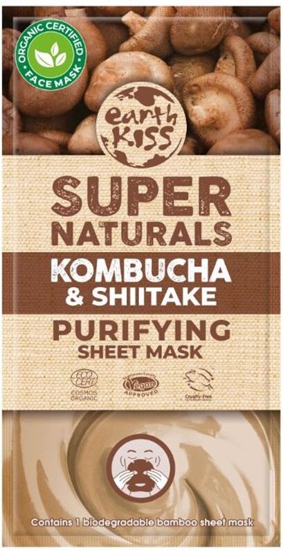 Kiss Super Naturals kombucha & shitake sheet mask 16 ml