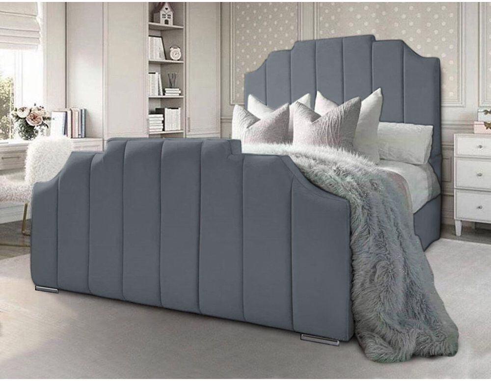 Etta Avenue Tyrion Upholstered Bed Charcoal Kingsize (5')