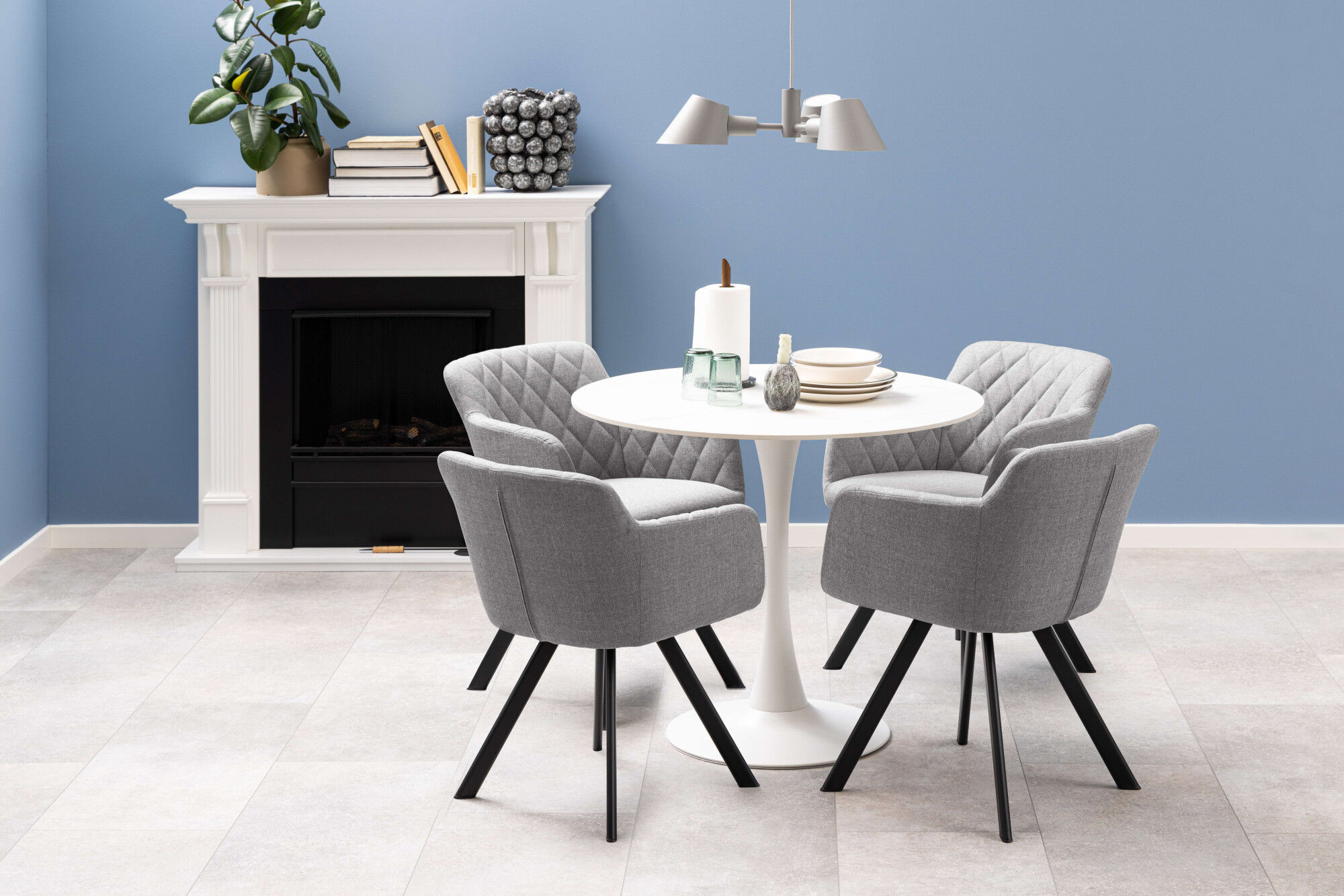 Esstisch ACTONA GROUP "Malta", weiß, B:90cm H:75cm T:90cm, Tische, Esstisch
