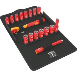 WERA 05004970001 - Steckschlüsselsatz, VDE, 3/8",17-teilig, VDE Zyklop