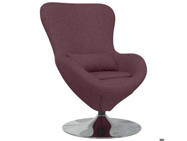 Fauteuil œuf - VIDAXL - pivote à 360°- design moderne - Pourpre 63x73x90 cm tissu F4137