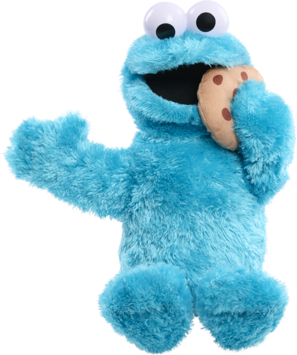 Just Play Sesame Street Nom Nom Cookie Monster Interactive Plush with Sounds and Motion for Kids, Blue, 37.5 cm Tall