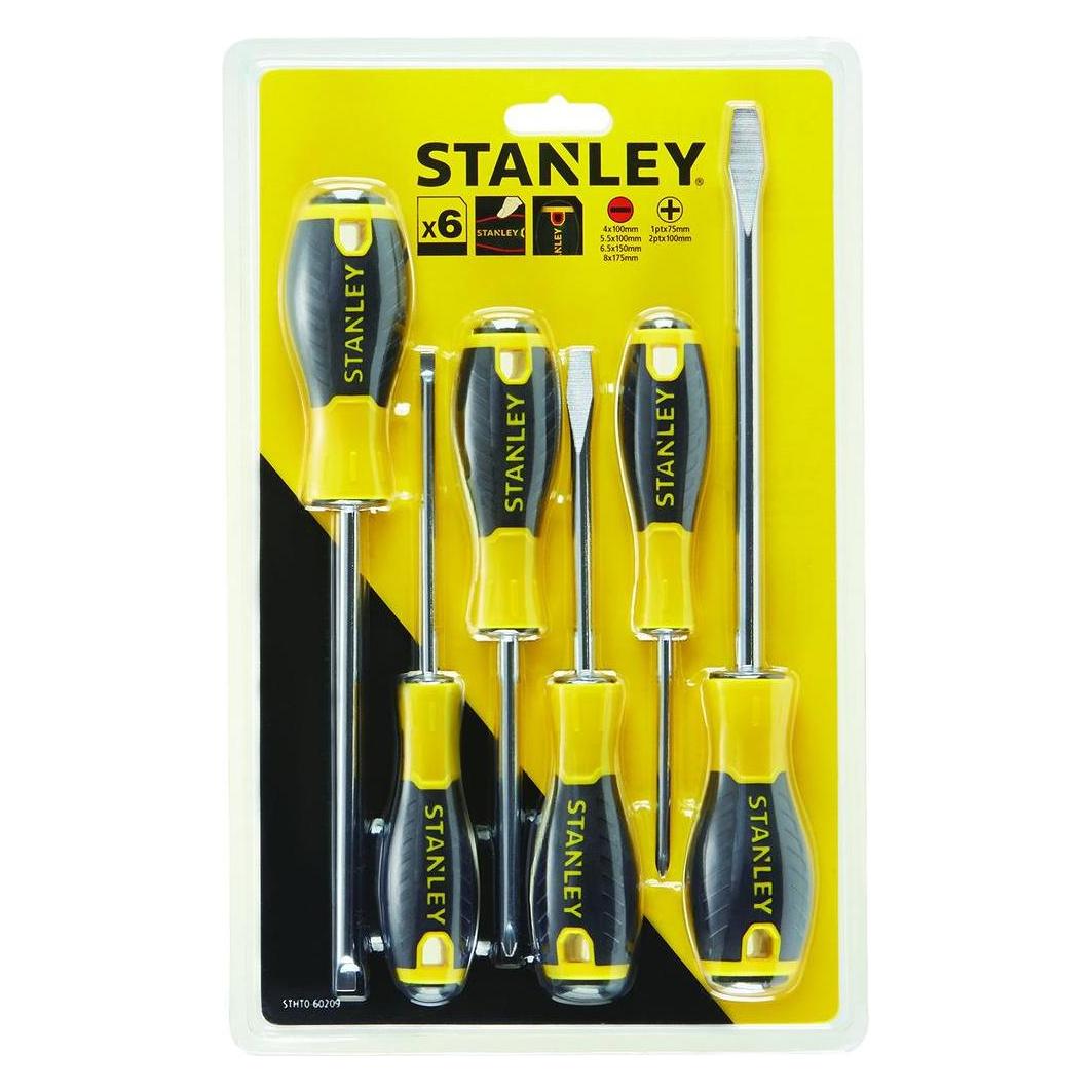 Stanley Tools sta060209 PH/SL Essential Schraubendreher - Gelb/Schwarz (Set von 6) (STHT0-60209)