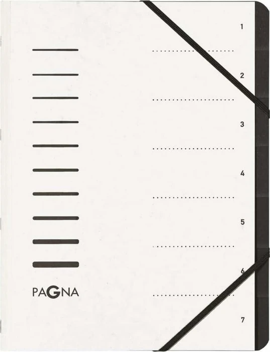 PAGNA Ordnungsmappe "Sorting File", 7 Fächer, weiß