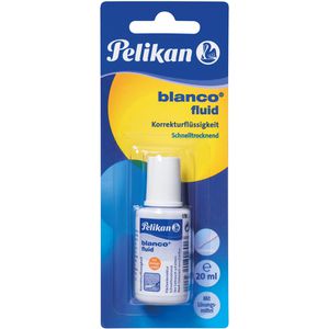 Pelikan Korrekturflüssigkeit 300841, blanco fluid, mit Pinsel, 20ml