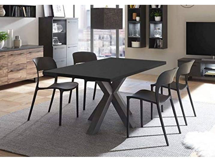 storado.de Esstisch schwarzstahl 140x75x90 Big System Stern-A/140_starr EAN4044393289105